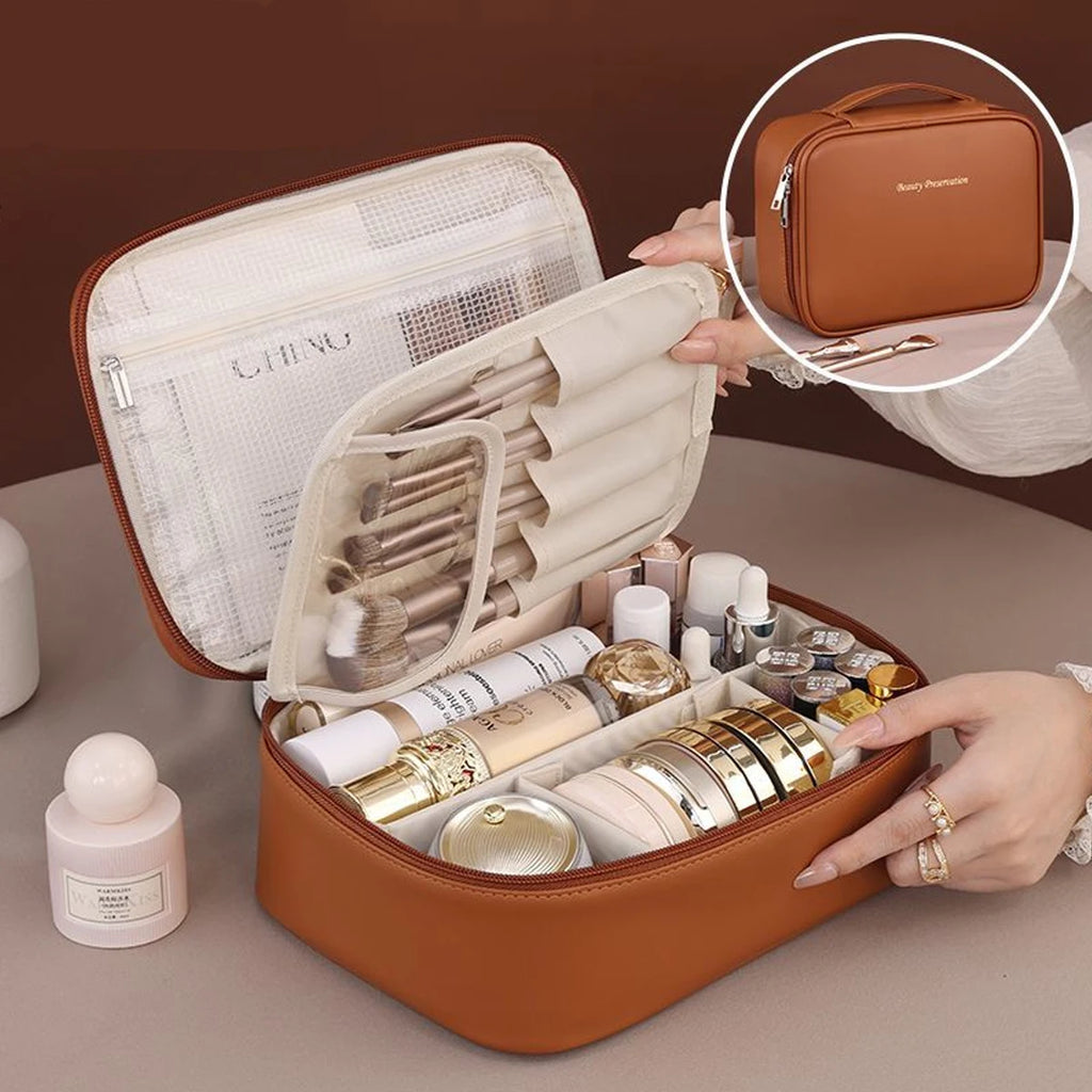 Elegant Waterproof Makeup Bag with Plenty of Beauty Space