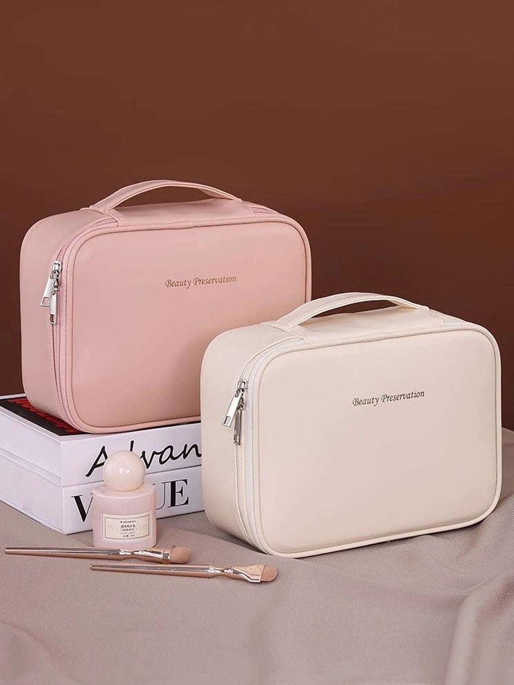Elegant Waterproof Makeup Bag with Plenty of Beauty Space