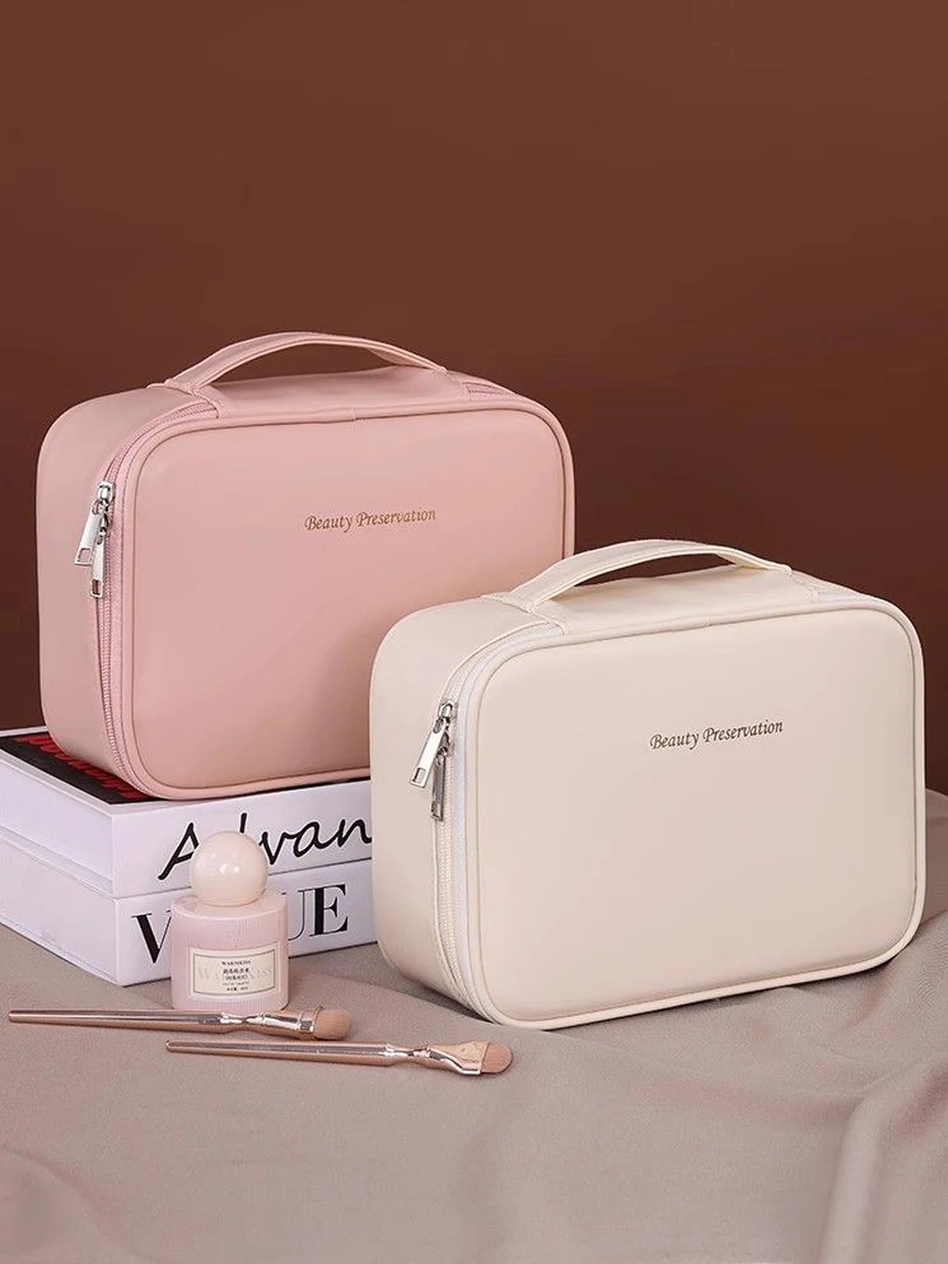 Elegant Waterproof Makeup Bag with Plenty of Beauty Space