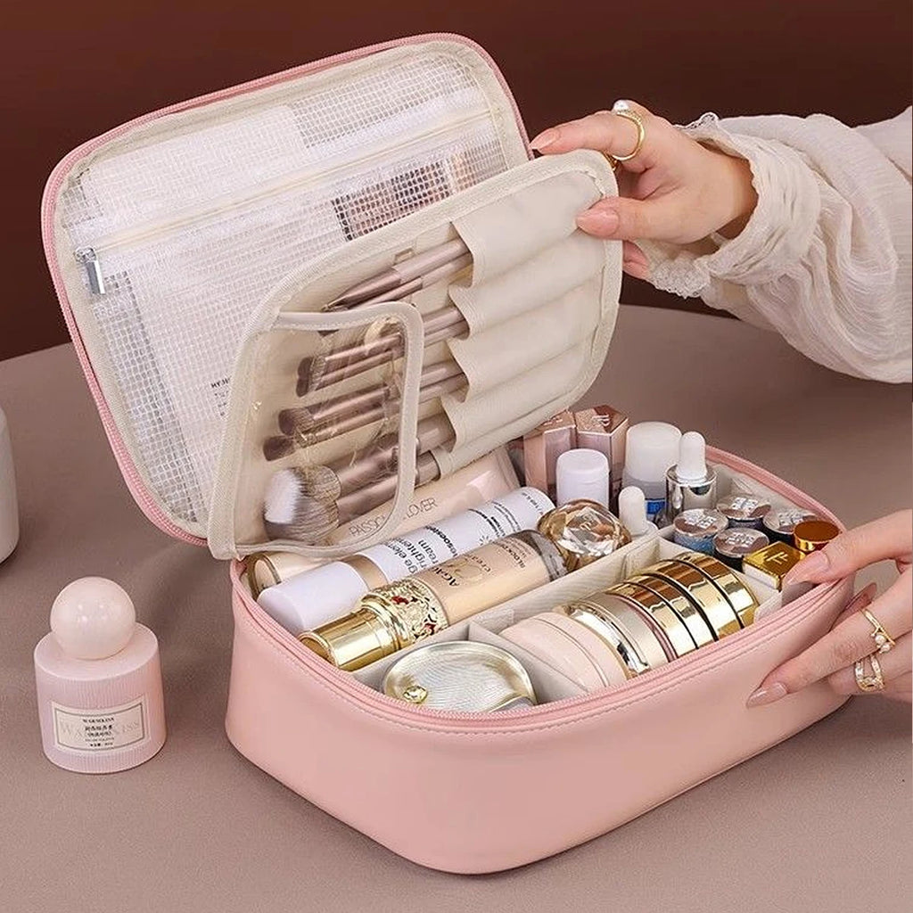 Elegant Waterproof Makeup Bag with Plenty of Beauty Space
