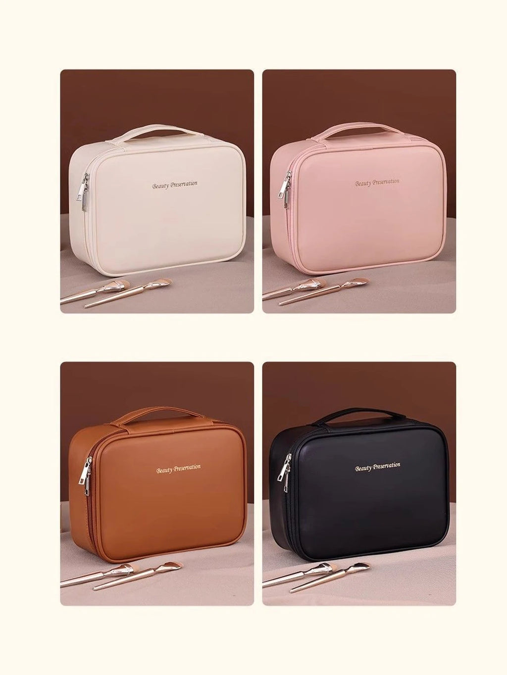 Elegant Waterproof Makeup Bag with Plenty of Beauty Space