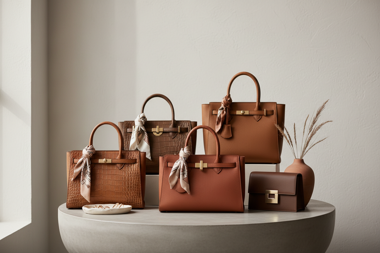 Elegant handbag display
